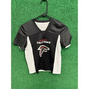 Youth Atlanta Falcons Reversible Black & White Flag Football Jersey Sz Medium